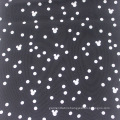 White Dot Printed Single Jersey Knit Fabric